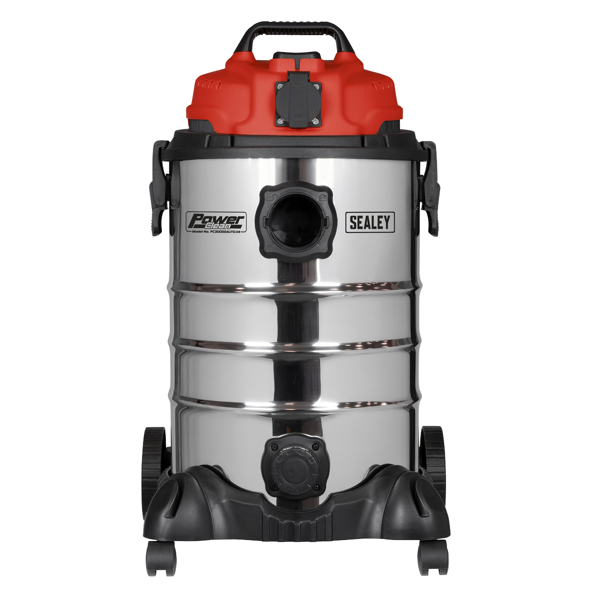 Sealey PC300SDAUTO 30L Industrial Vacuum Cleaner Wet & Dry with Stainless Steel Drum & Auto-Start 1400W/230V
