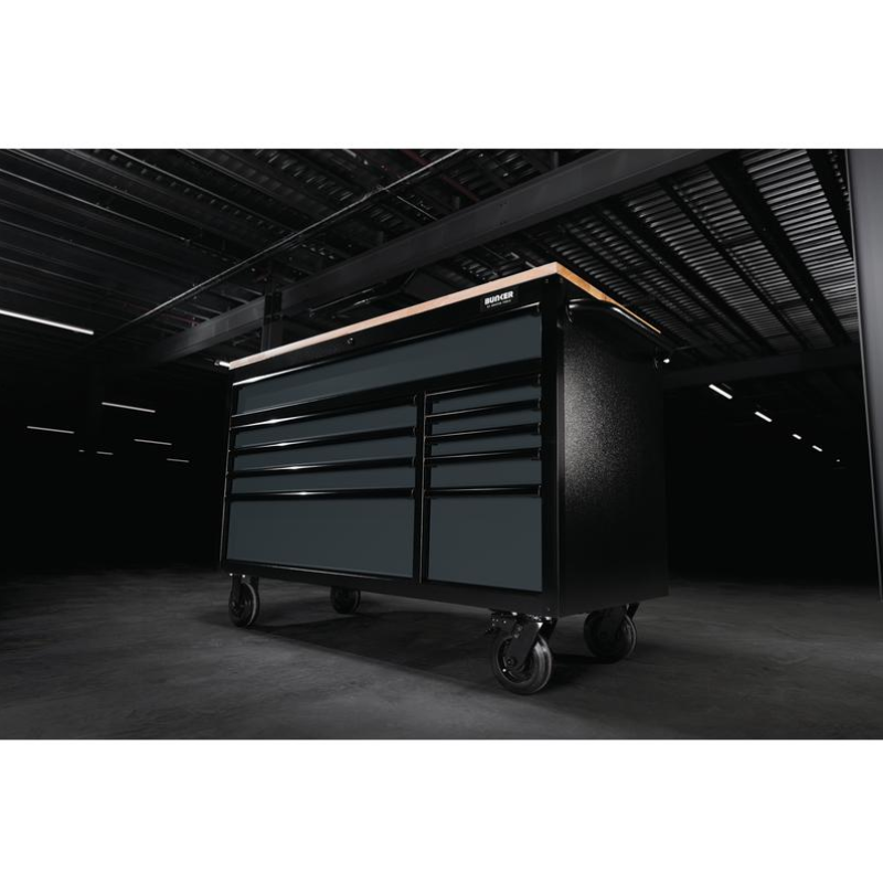 BUNKER 27220 Workbench Roller Tool Cabinet 10 Drawer, 56"