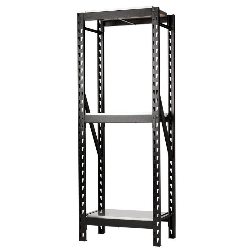 BUNKER 32461 14 Piece Modular 3 Tier Racking with Stainless Steel Shelving, 750mm