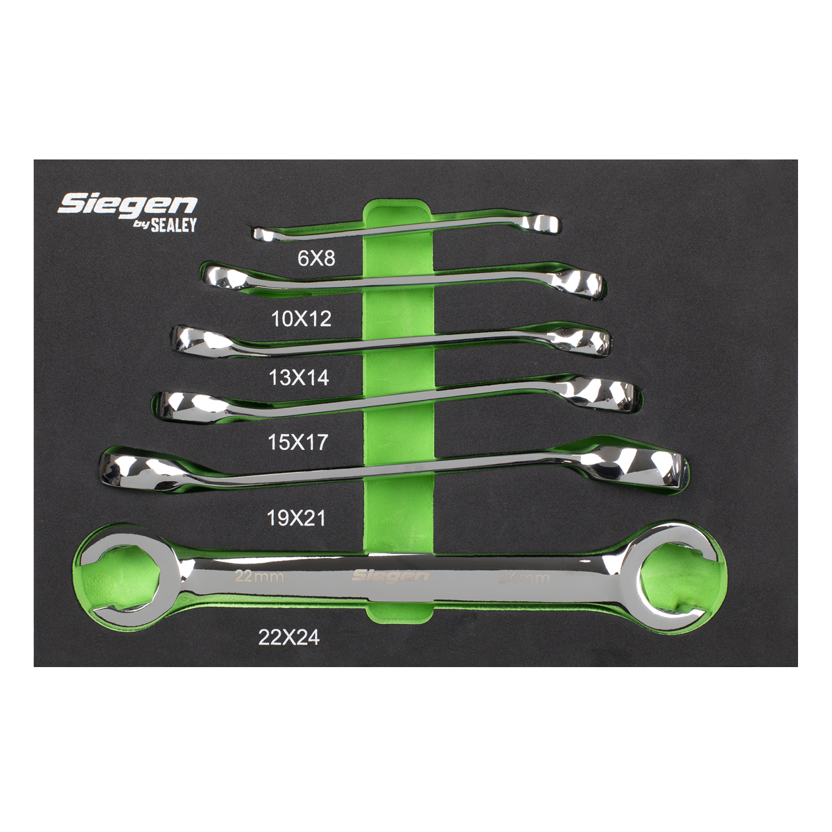 Sealey S0767 Flare Nut Spanner Set 6pc Metric