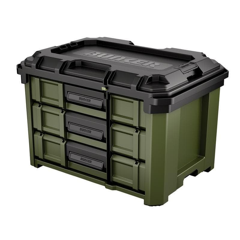 BUNKER 29441 Load-Up Stacking 3 Drawer Tool Box, 570mm