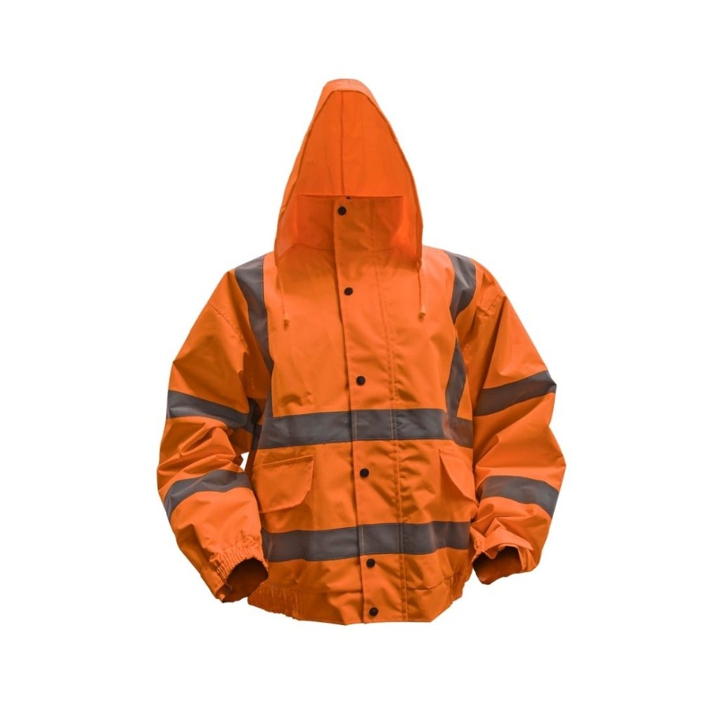 Sealey 802LO Hi-Vis Orange Jacket with Quilted Lining & Elasticated Waist - Large