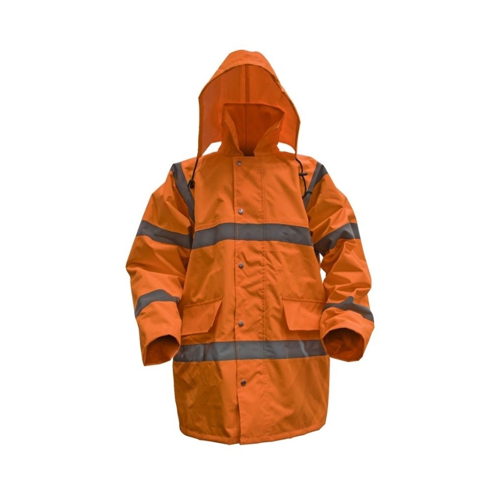 Sealey 806XLO Hi-Vis Orange Motorway Jacket with Quilted Lining - X-Large