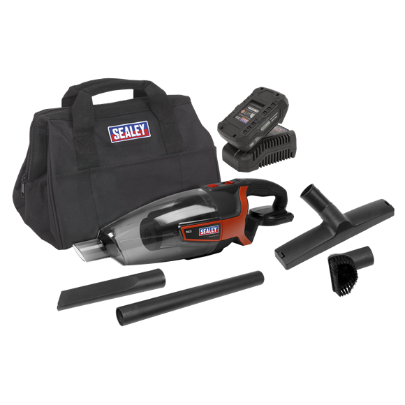 Sealey CP20VCVKIT1 Cordless Handheld Vacuum Cleaner Kit 650ml 20V 2Ah