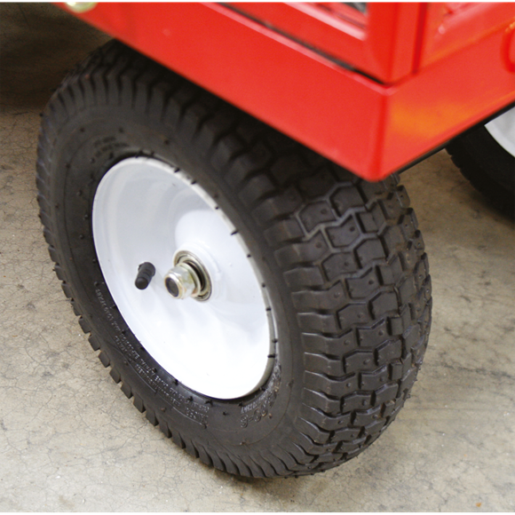 Sealey CST806 Platform Truck with Sides Pneumatic Tyres 350kg Capacity