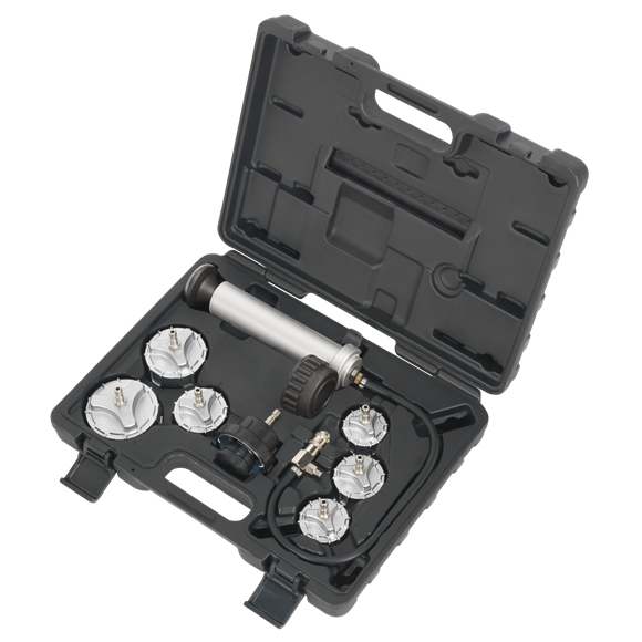 Sealey CV0011 Commercial Cooling System Pressure Test Kit 7pc