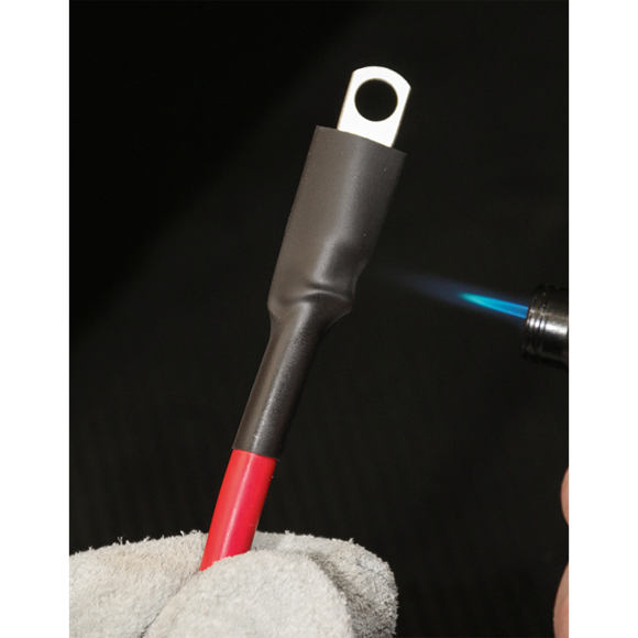 Sealey HST12708 Heat Shrink Tubing Black Ø12.7-6.4mm 8m