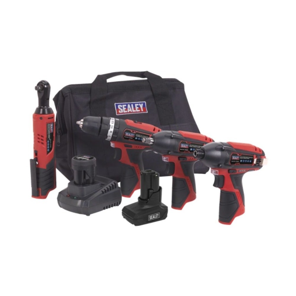 Sealey CP1200COMBO SV12 Series 4 x 12V Cordless Power Tool Combo Kit
