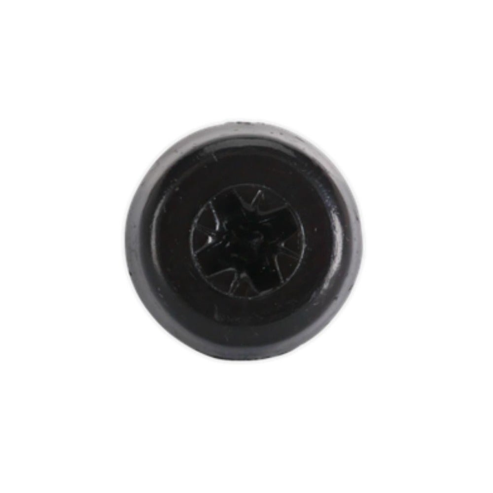 Sealey PTNP7 Numberplate Screw Plastic Enclosed Head 4.8 x 24mm Black Pack of 50