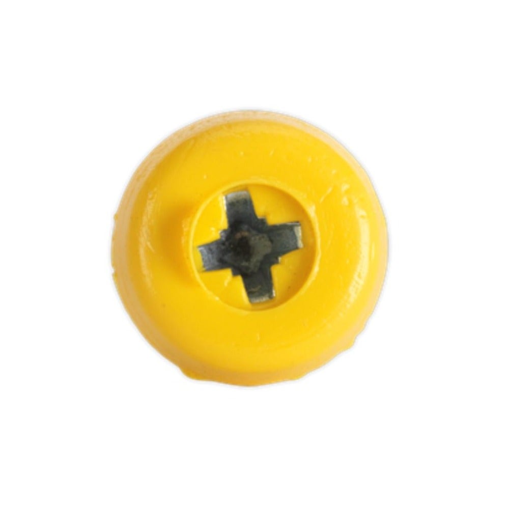 Sealey PTNP6 Numberplate Screw Plastic Enclosed Head 4.8 x 24mm Yellow Pack of 50
