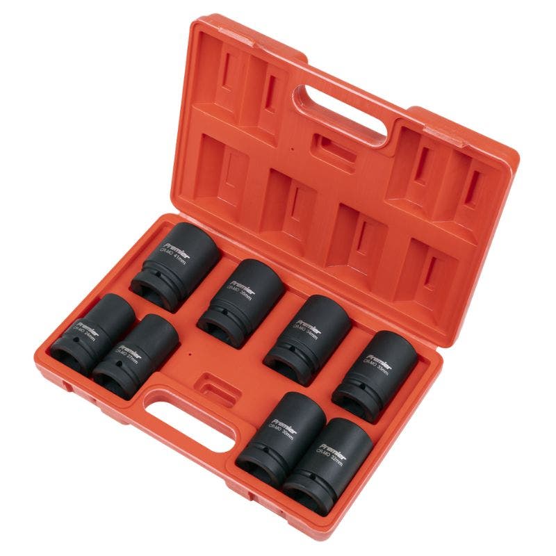 Sealey AK888M Impact Socket Set 8pc Deep 1"Sq Drive - Metric