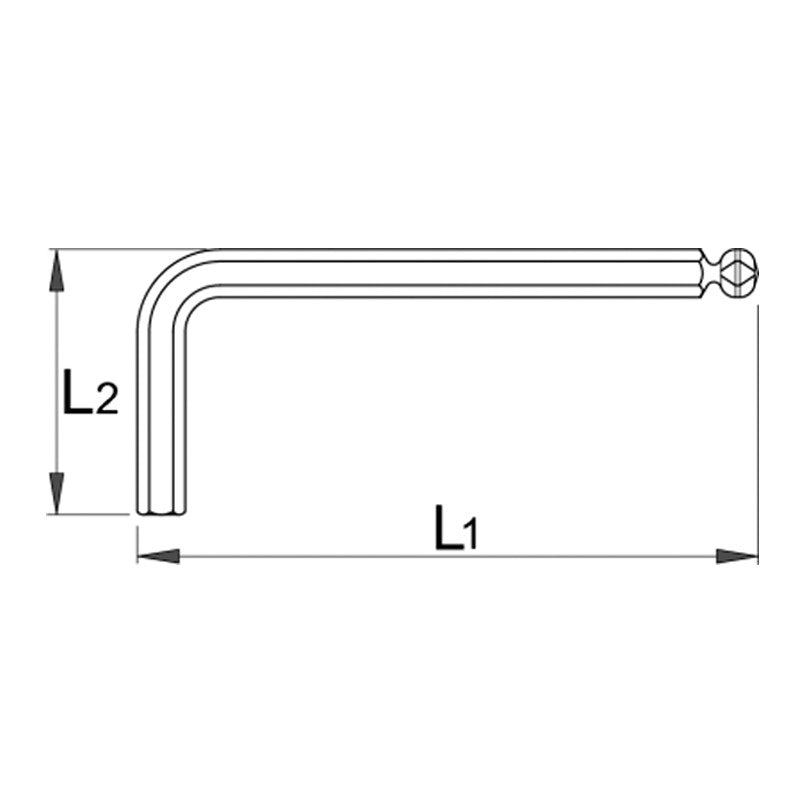 Unior 607834 8mm Ball End Hexagon Wrench- 220/3S