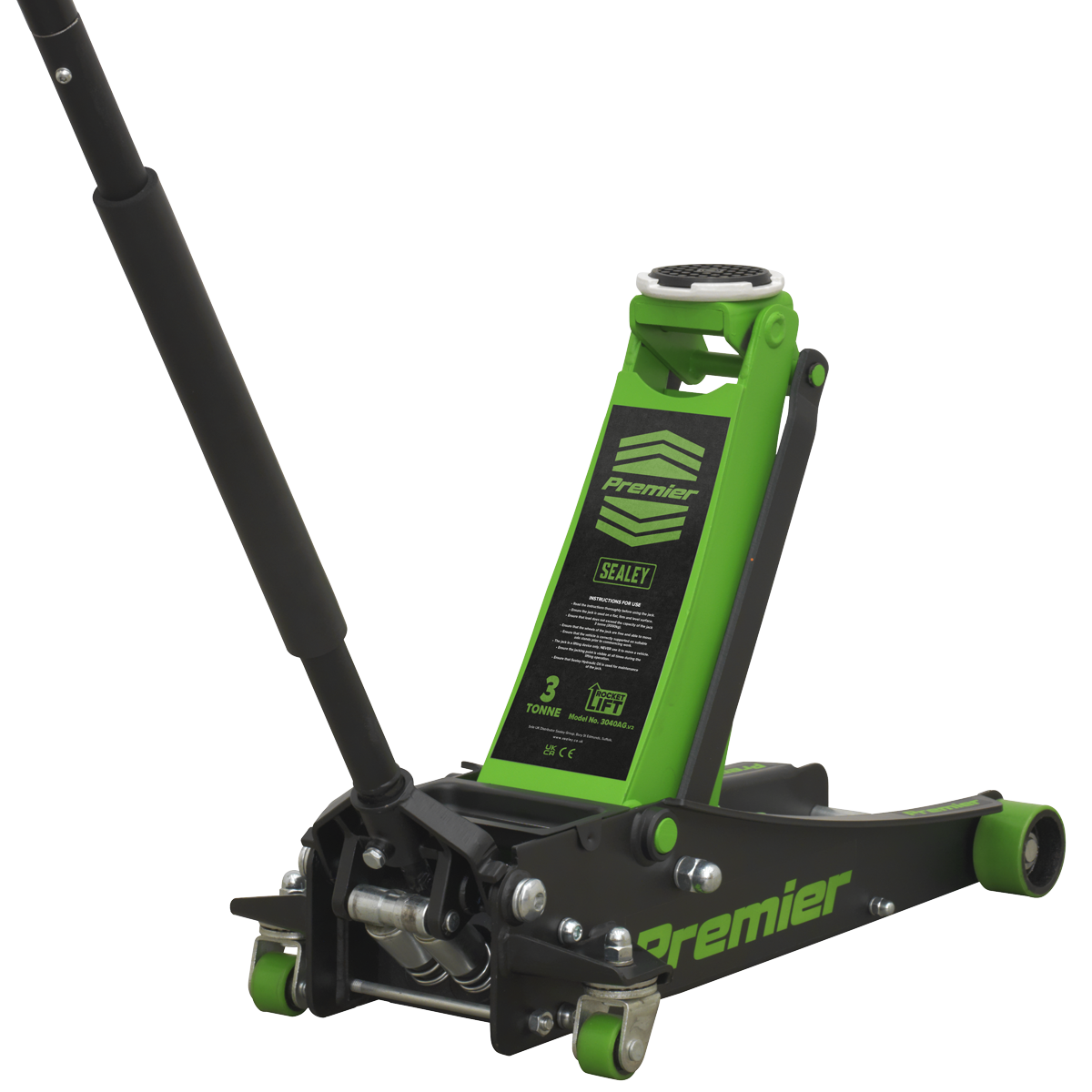 Sealey 3040AGCOMBO1 Trolley Jack 3t & Axle Stands (Pair) 3t per Stand Combo