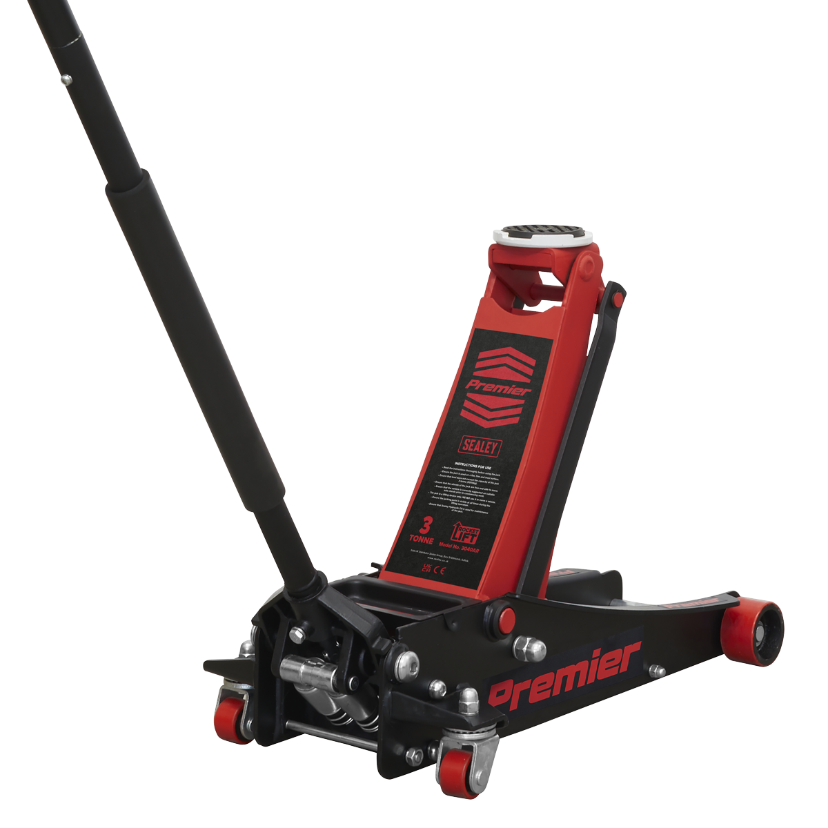 Sealey 3040ARCOMBO Trolley Jack 3t & Axle Stands (Pair) 3t per Stand Combo
