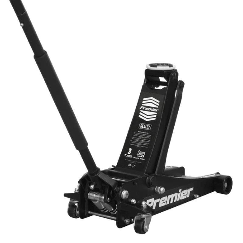 Sealey 3040AB Trolley Jack 3tonne Rocket Lift Black