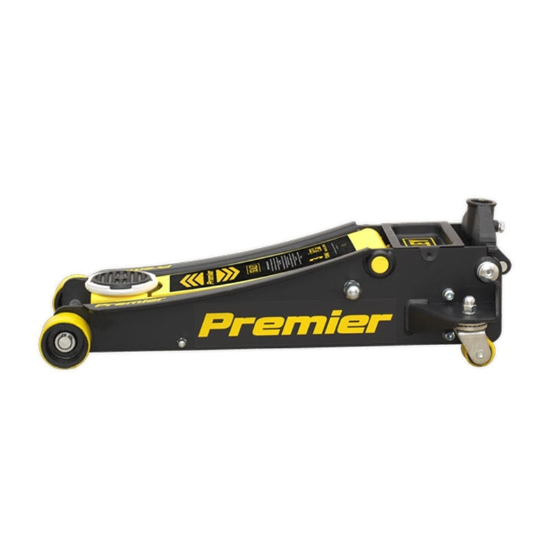 Sealey 3040AY Premier Low Profile Trolley Jack with Rocket Lift 3 Tonne - Yellow
