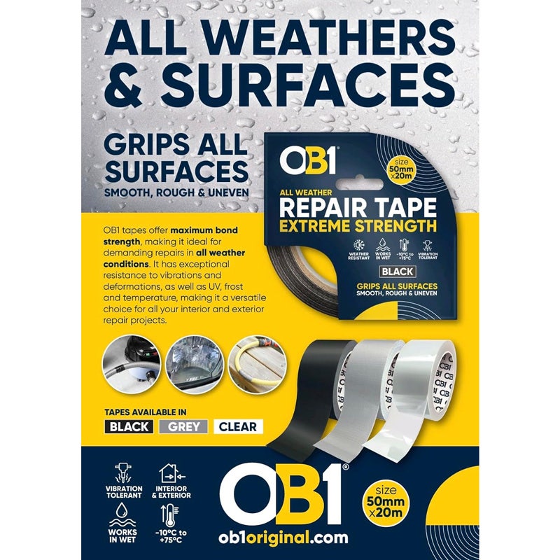 OB1 Repair Tape Black 50mm x 20m
