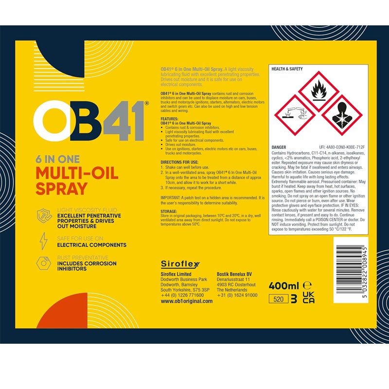 OB41 6 In One Multi-Oil Spray - 400ml