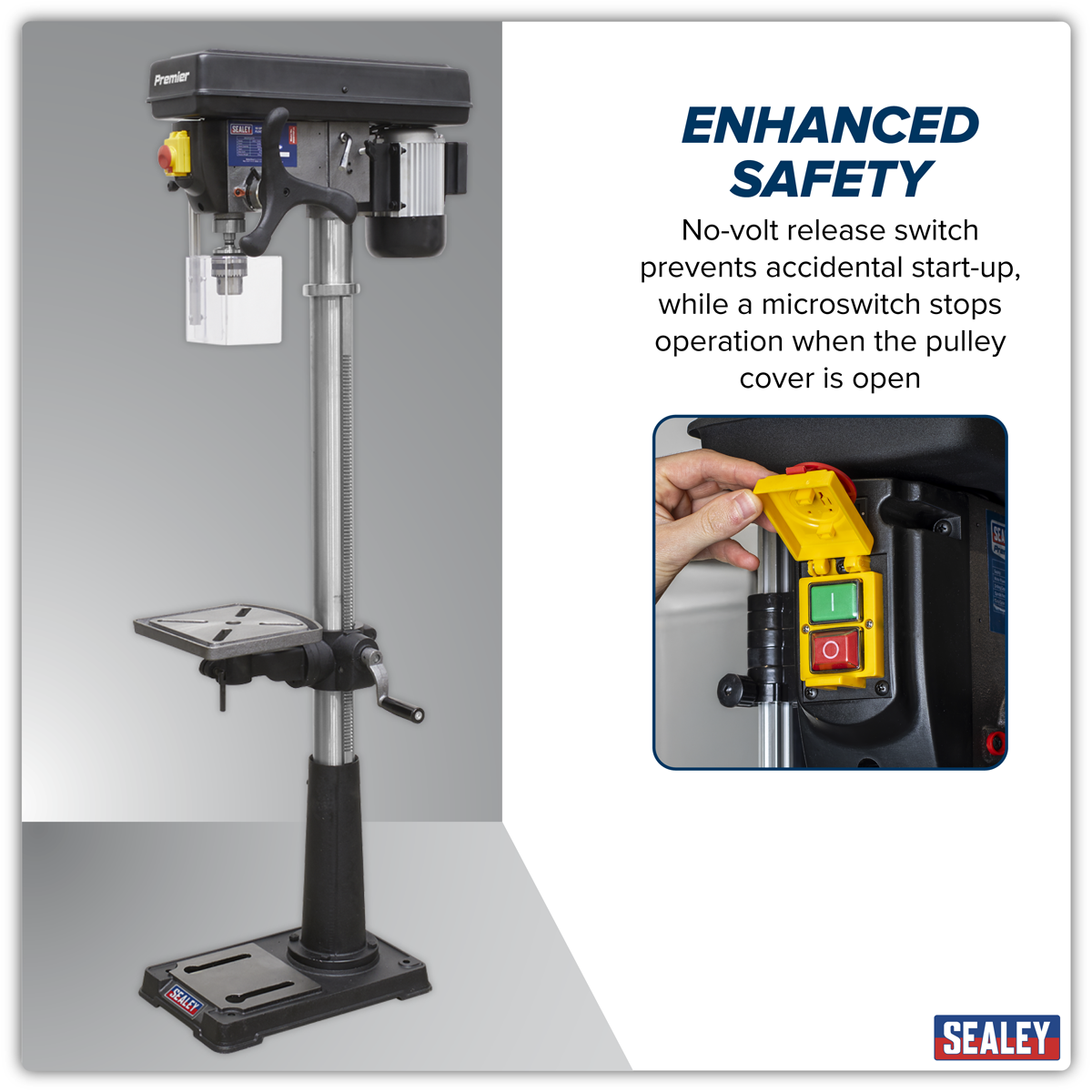 Sealey PDM170F Pillar Drill Floor 16-Speed 1610mm Height 230V
