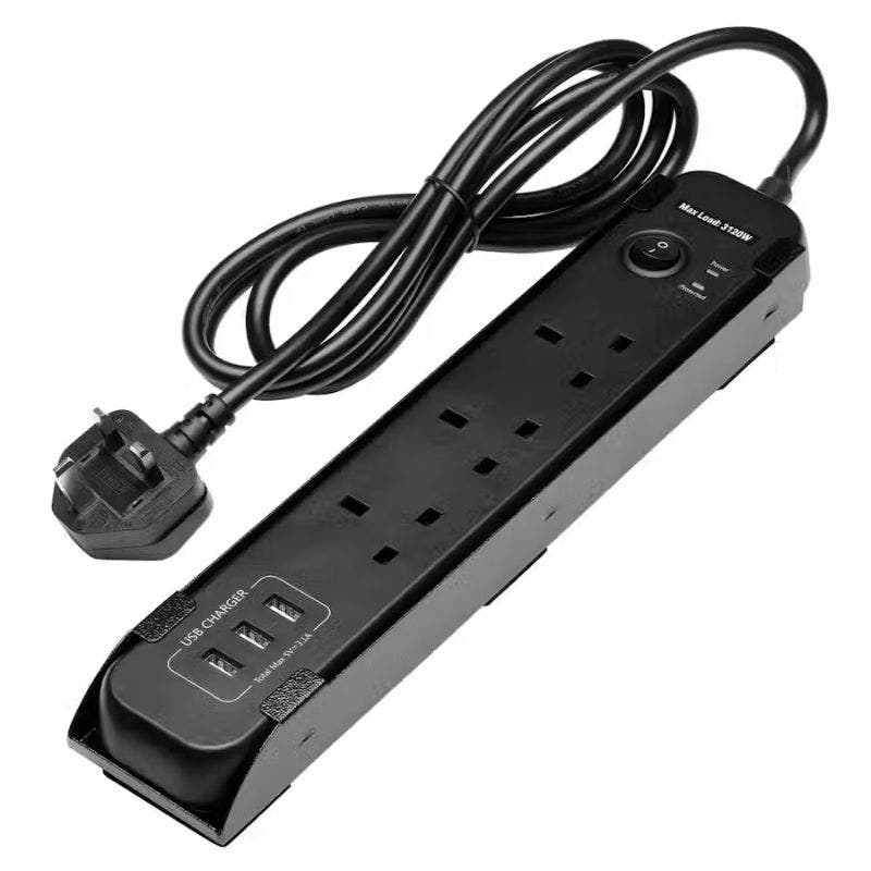 BUNKER 31713 UK Power Strip with Magnetic Holder