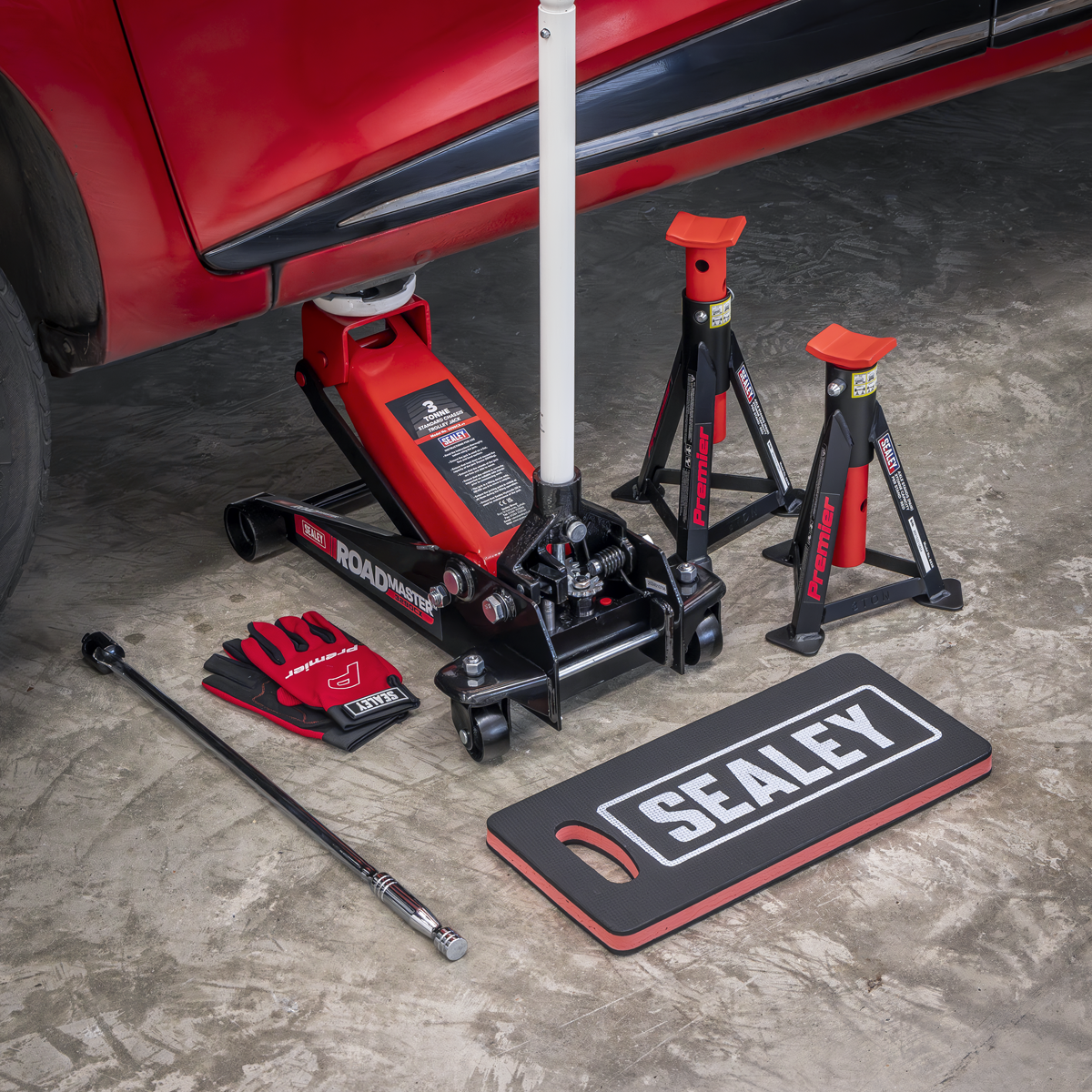 Sealey 3290CXCOMBO Trolley Jack 3tonne Combo