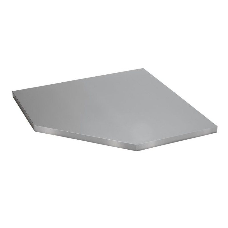BUNKER 33203 Modular Stainless Steel Worktop for Corner Cabinet, 865mm