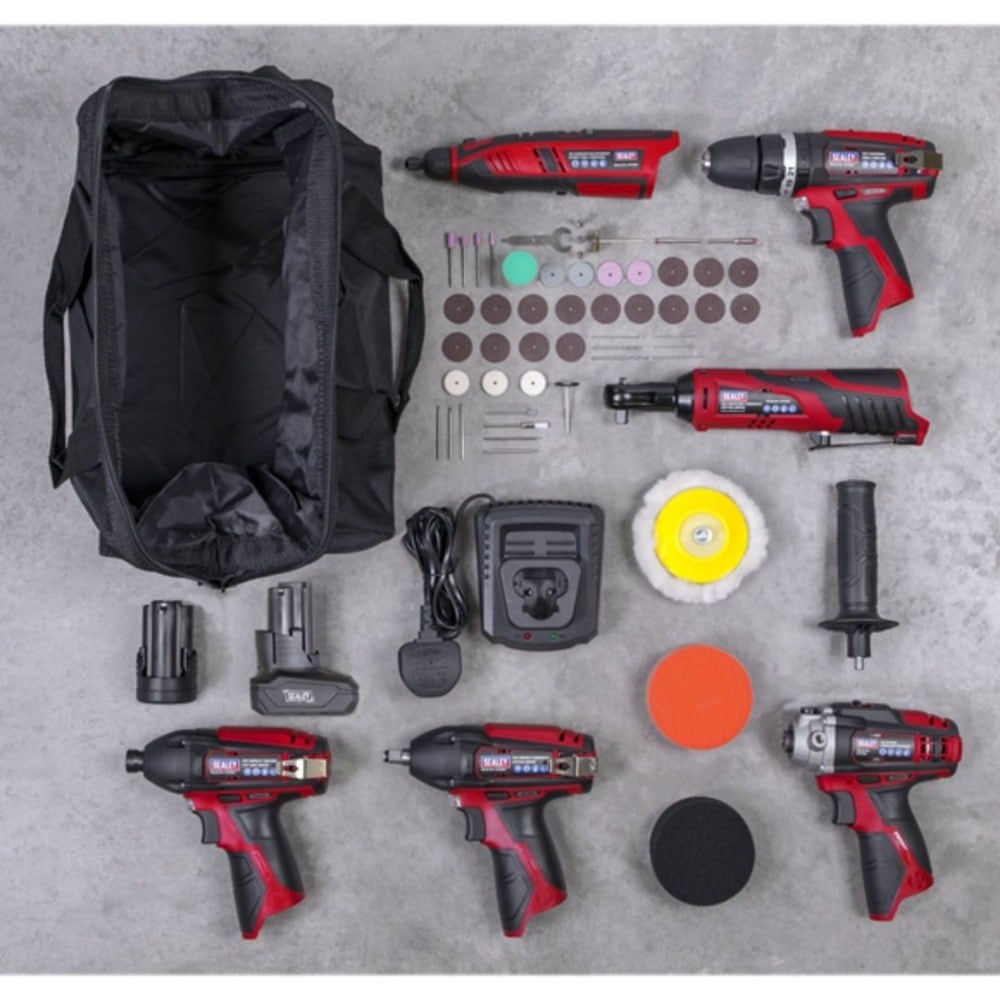 Sealey CP1200COMBO2 SV12 Series 6 x 12V Cordless Power Tool Combo Kit
