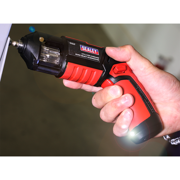 Sealey CP36MS Cordless Quick Select Screwdriver 3.7V 14pc