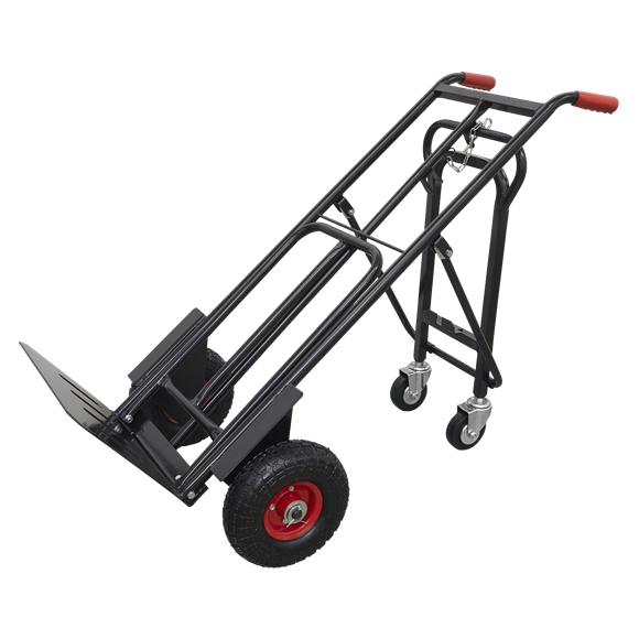 Sealey CST989HD Heavy-Duty 3-in-1 Sack Truck with PU Tyres 300kg Capacity