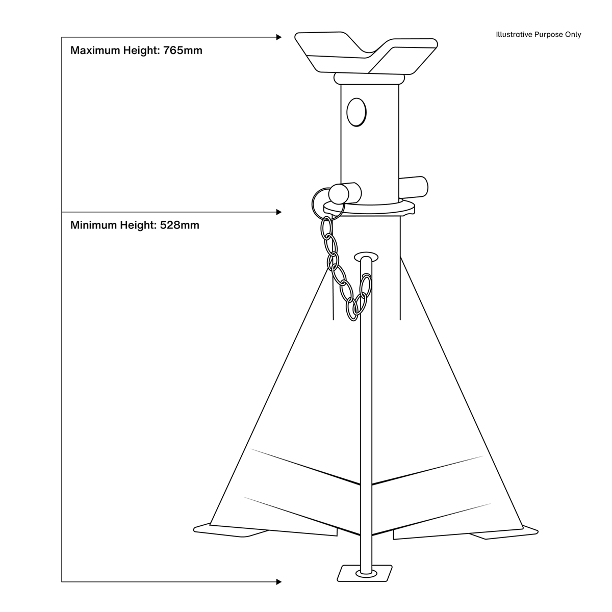 Sealey AS15000 Axle Stands (Pair) 15tonne Capacity per Stand