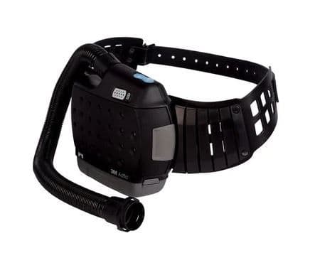 3M Adflo Powered Air Respirator includes standard battery, belt and charger.