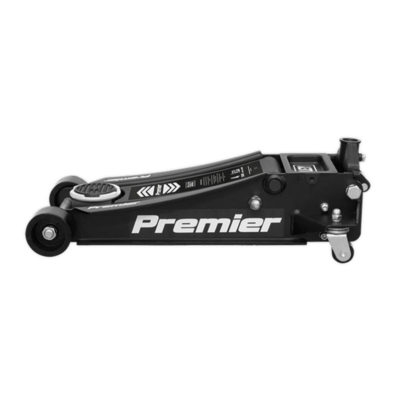 Sealey 4040AB Premier Low Profile Trolley Jack with Rocket Lift 4 Tonne - Black