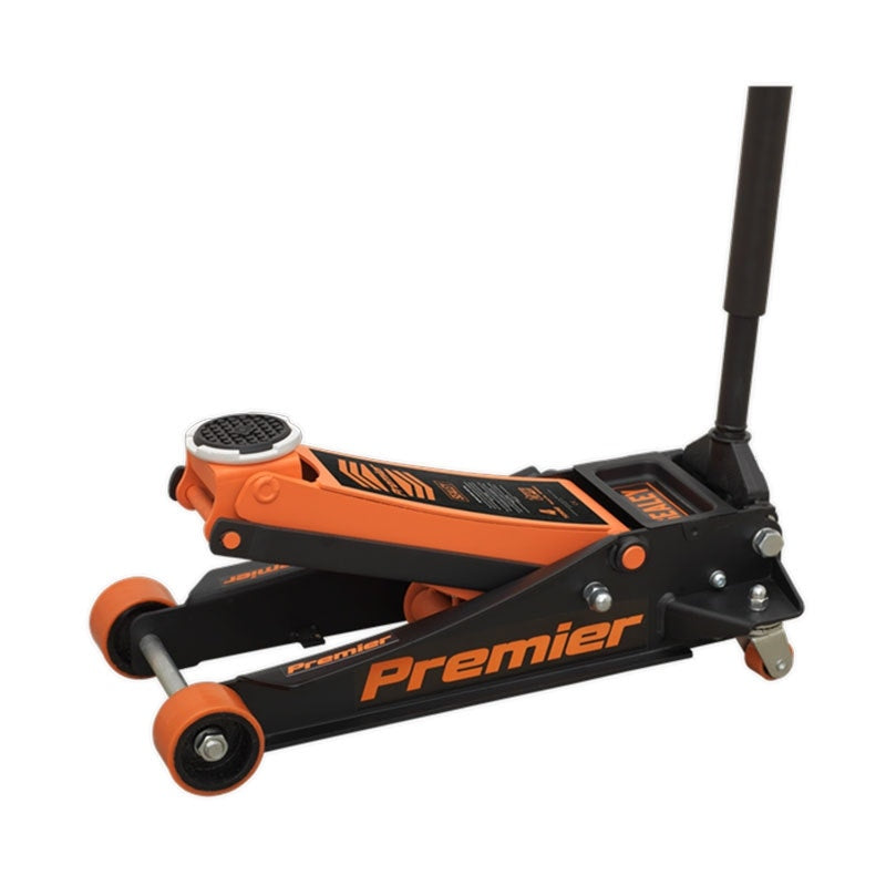 Sealey 4040AO Premier Low Profile Trolley Jack with Rocket Lift 4 Tonne - Orange