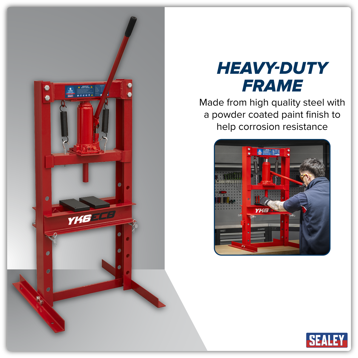 Sealey YK6ECB Hydraulic Bench Type Press 6 Tonne