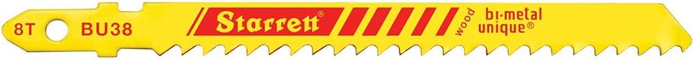 Starrett Wood Cutting Jigsaw Blades BU38-5 Unified Shank 75MM 3" 8 TPI Bi-Metal Saw Blade Set (5Pcs)