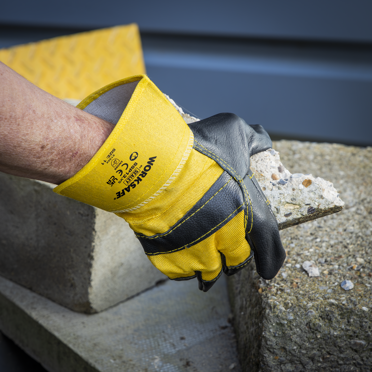 Sealey SSP13 Worksafe® Rigger's Gloves with Hide Palm - Pair