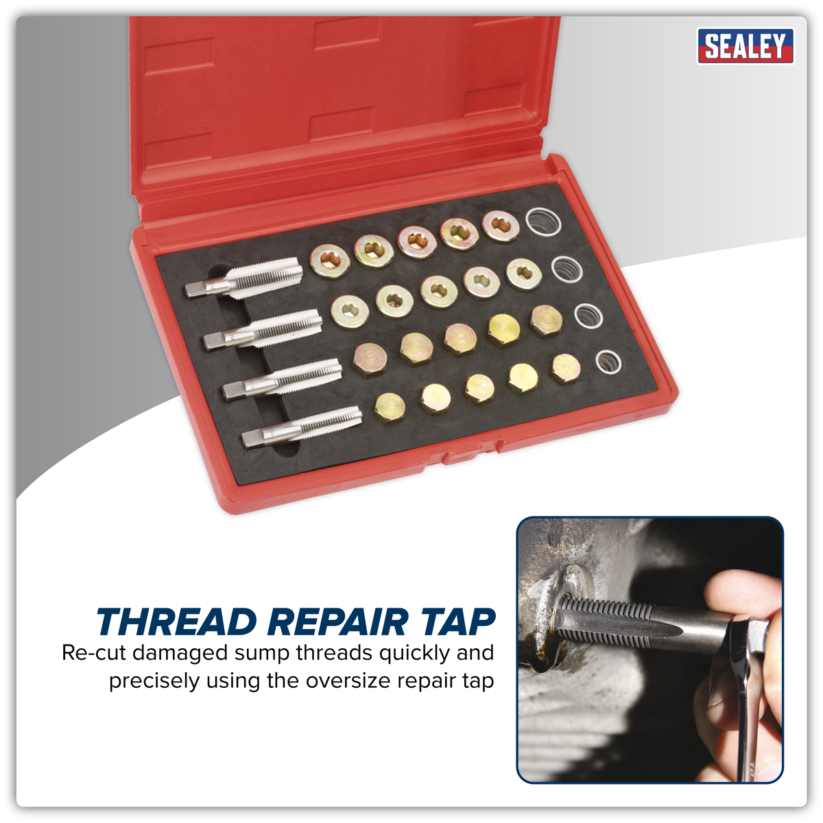 Sealey VS660 Drain Plug Thread Repair Set