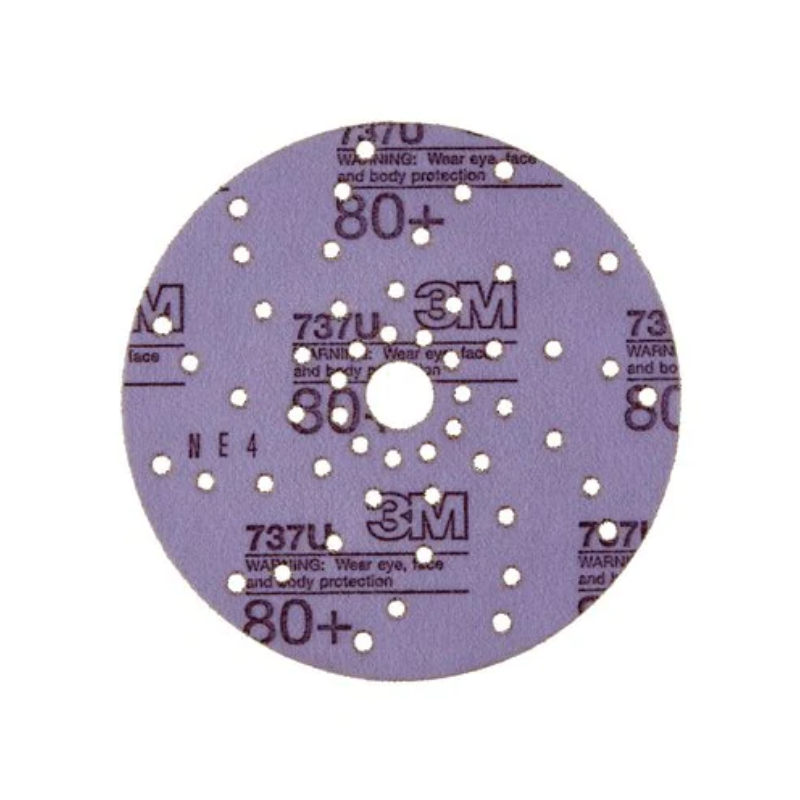 3M Cubitron II Hookit Clean Sanding Abrasive Disc 737U, 150 mm, Multihole, 80+ (Pack of 50)
