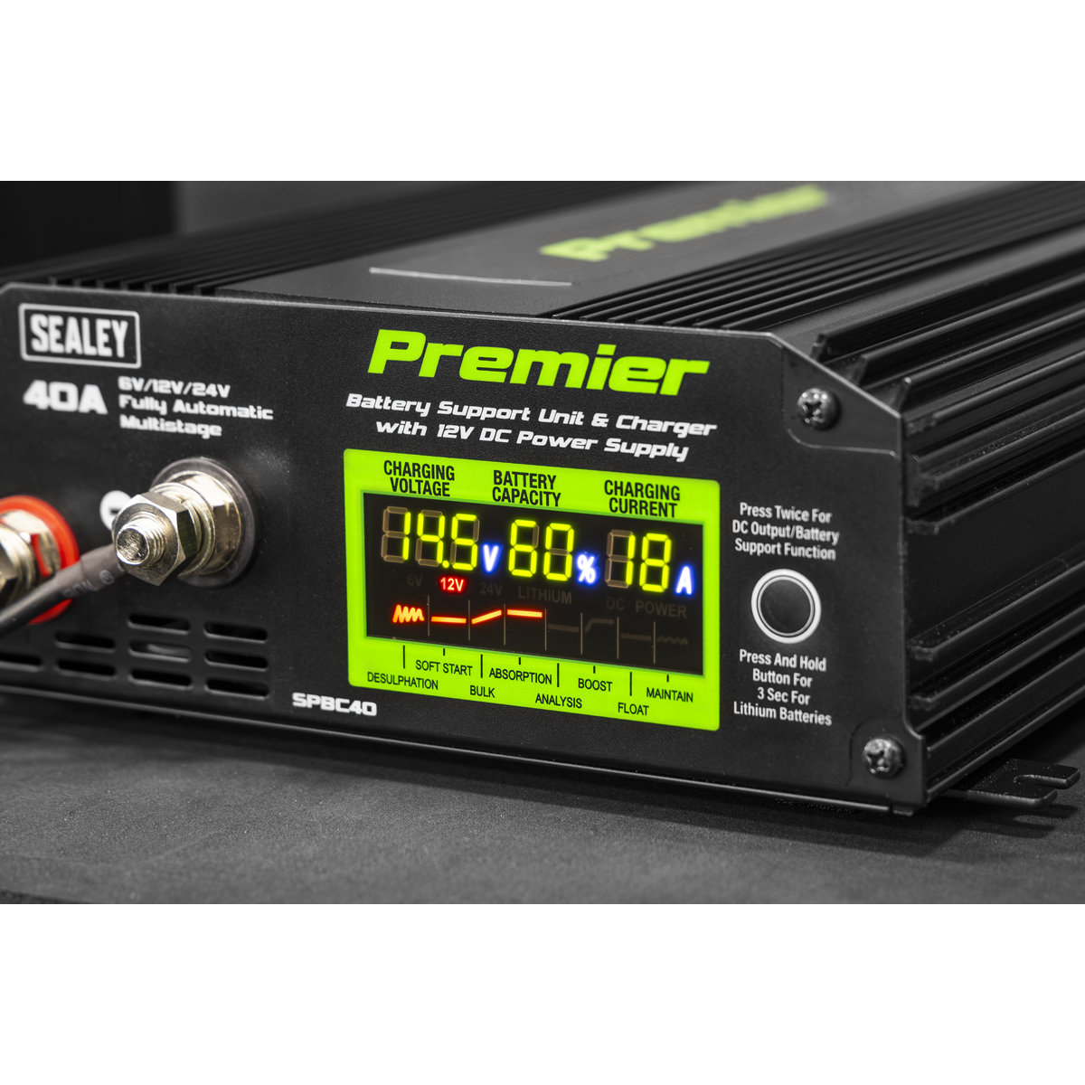 Sealey SPBC40 Battery Support Unit & Charger 40A