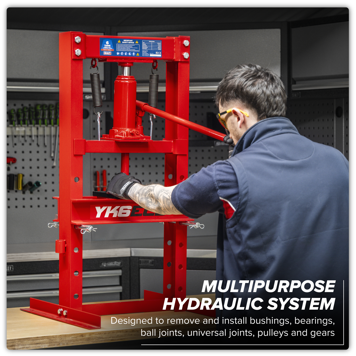 Sealey YK6ECB Hydraulic Bench Type Press 6 Tonne