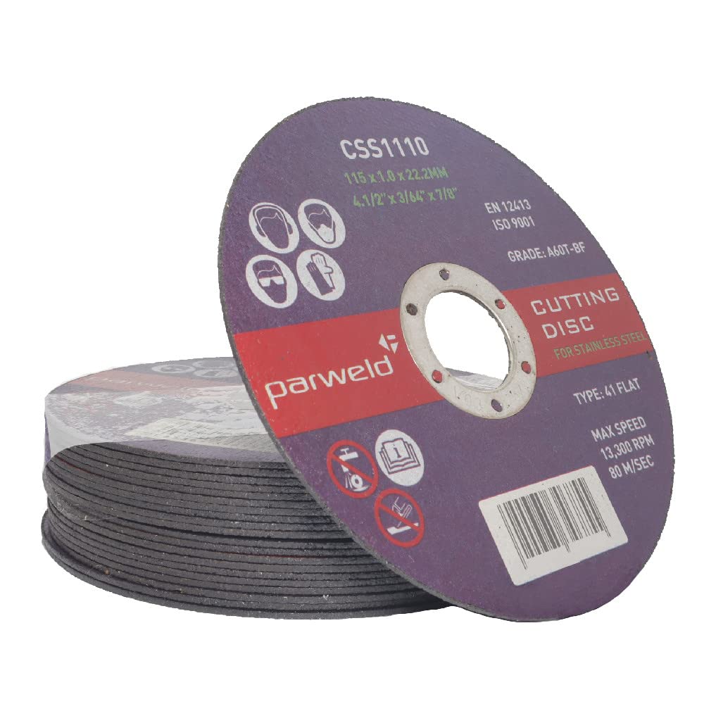 Parweld CSS1110 Super Thin Cutting Disc 115mm 4 1/2" (25 Pcs)