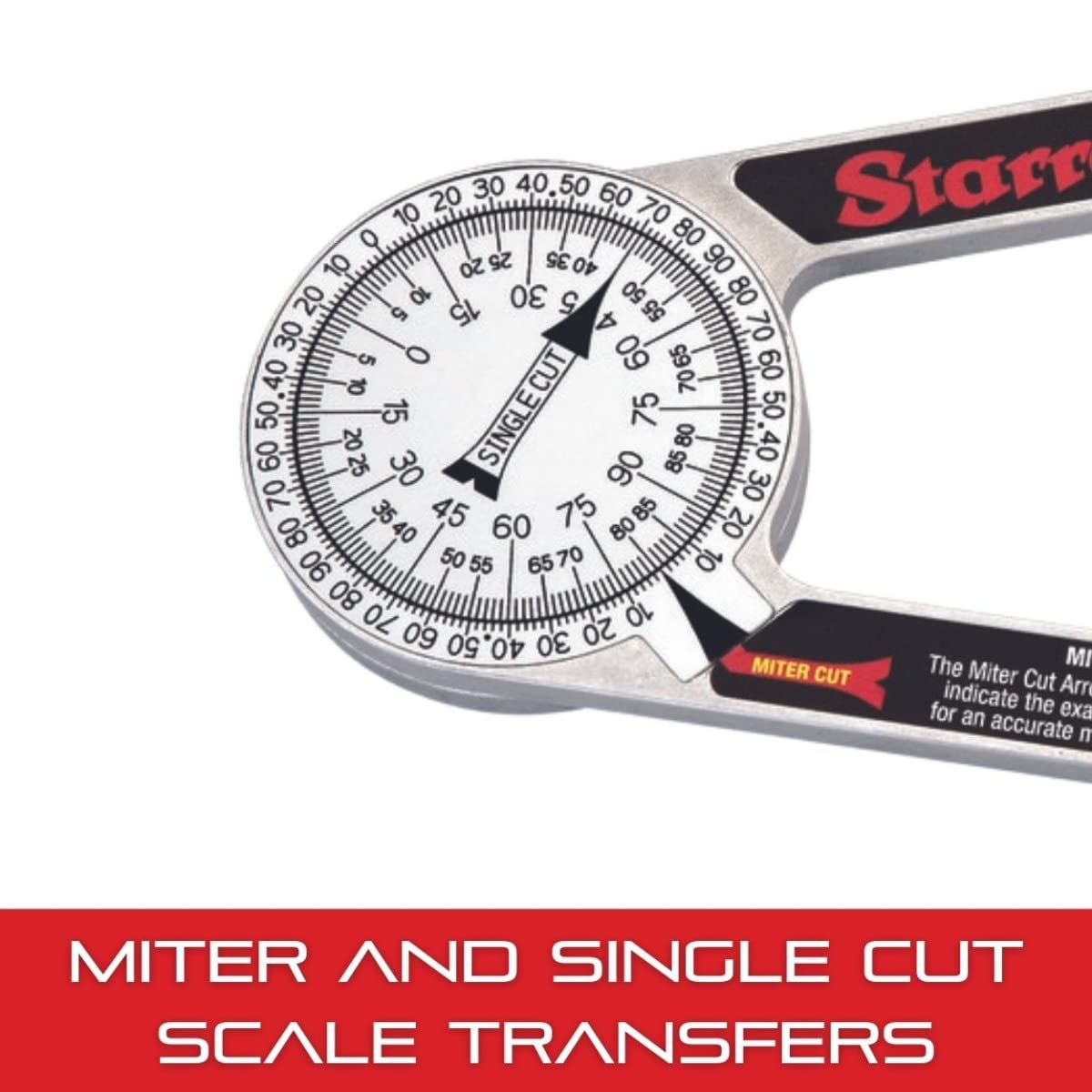 Starrett 505A-7 175mm (7″) Aluminium Mitre Protractor