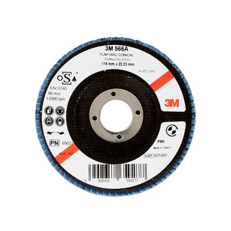 3M 566A 115mm P80 Flap Disc Conical