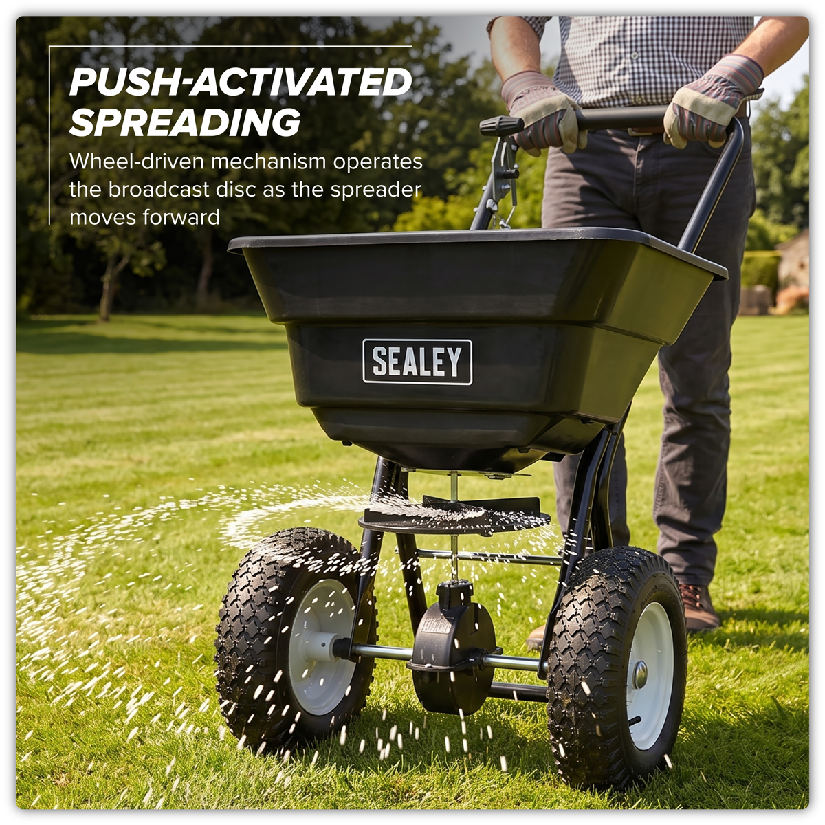 Sealey SPB37W Broadcast Spreader 37kg Walk Behind