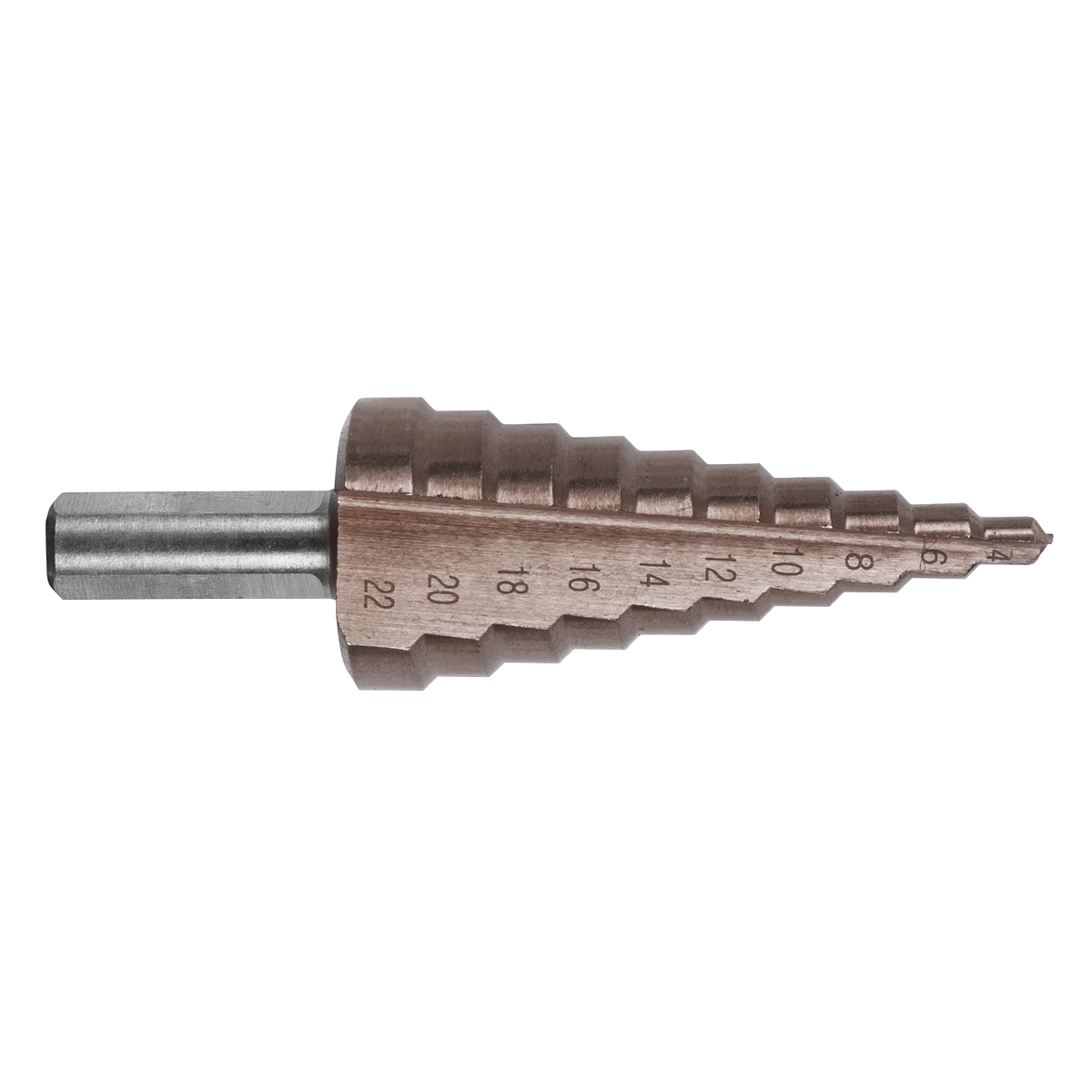 Sealey AK4722 HSS M2 Step Drill Bit 4-22mm Double Flute