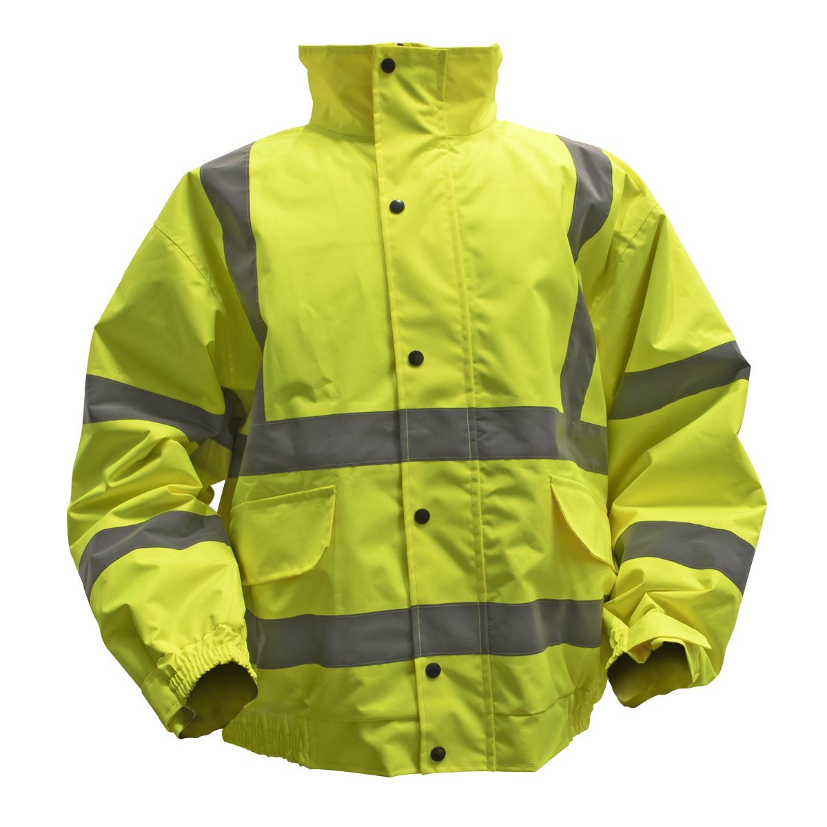 Sealey 802XL Hi-Vis Yellow Jacket with Quilted Lining & Elasticated Waist - X-Large