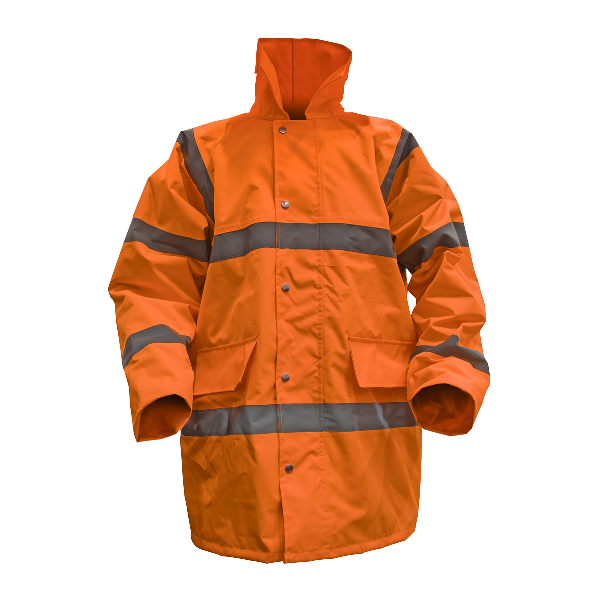 Sealey 806LO Hi-Vis Orange Motorway Jacket with Quilted Lining - Large