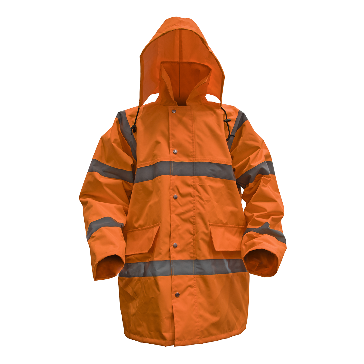 Sealey 806LO Hi-Vis Orange Motorway Jacket with Quilted Lining - Large