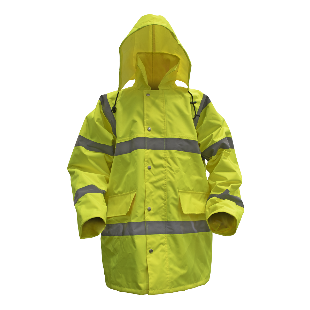 Sealey 806L Hi-Vis Yellow Motorway Jacket with Quilted Lining - Large