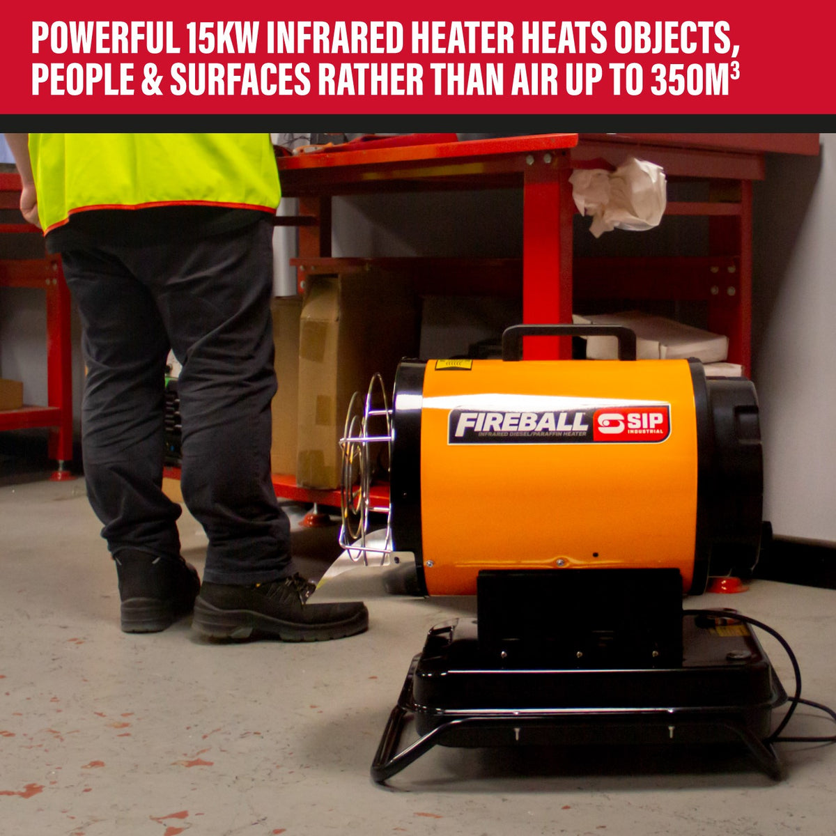 SIP 03906 FIREBALL® ID52 15kW Infrared Diesel Heater